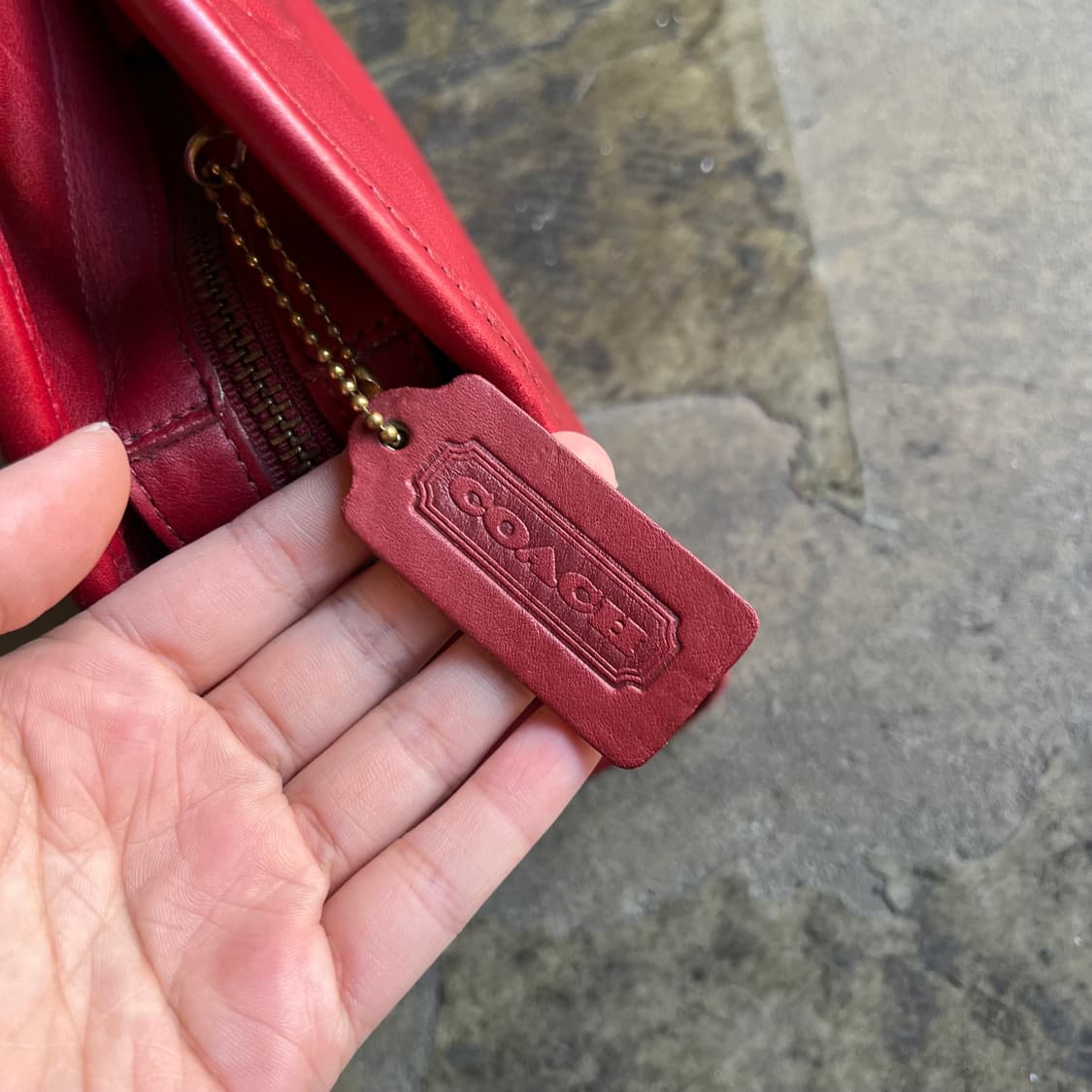 90s  코치 글로브 레더 토트백 상품이미지4