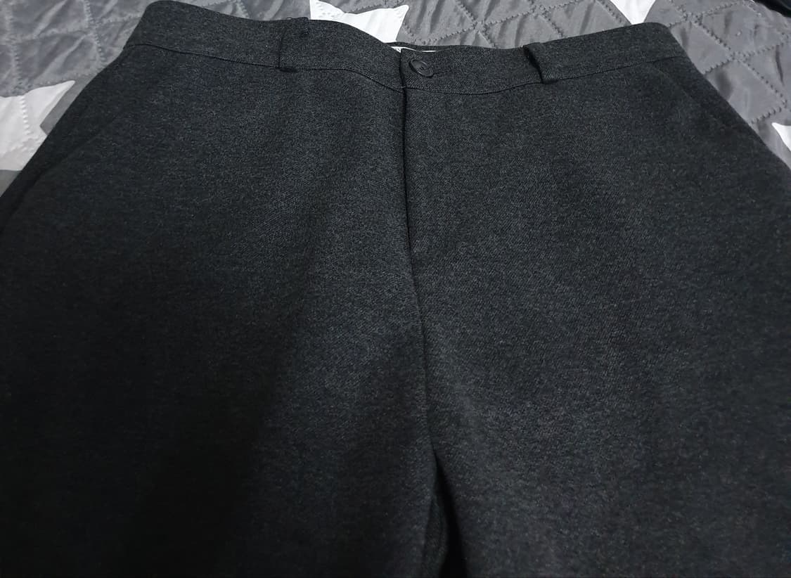 슬로우무드 스판 부츠컷 맥시롱 울 슬랙스 차콜 (L) 상품이미지2