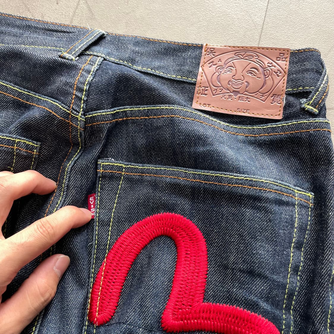 에비수 자수 데님 상품이미지6