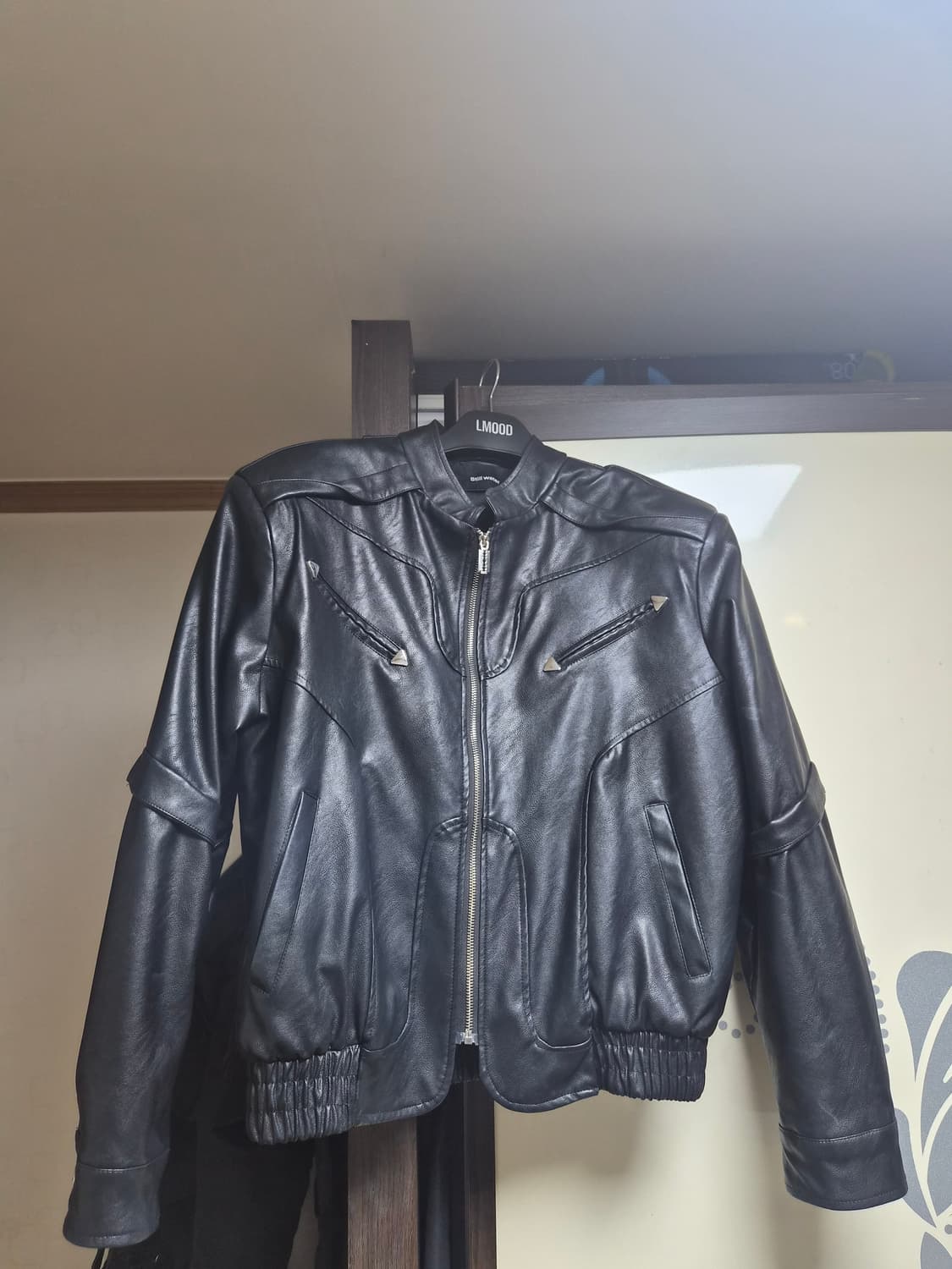 비엑세스 콜드웨이브  바이커 모터 레더자켓 상품이미지2