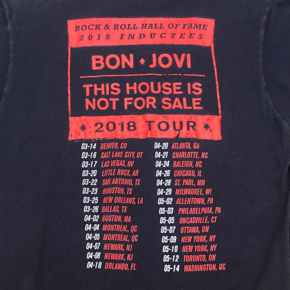 미국 빈티지 밴드 본조비 투어 밴드티 반팔티 상품이미지5