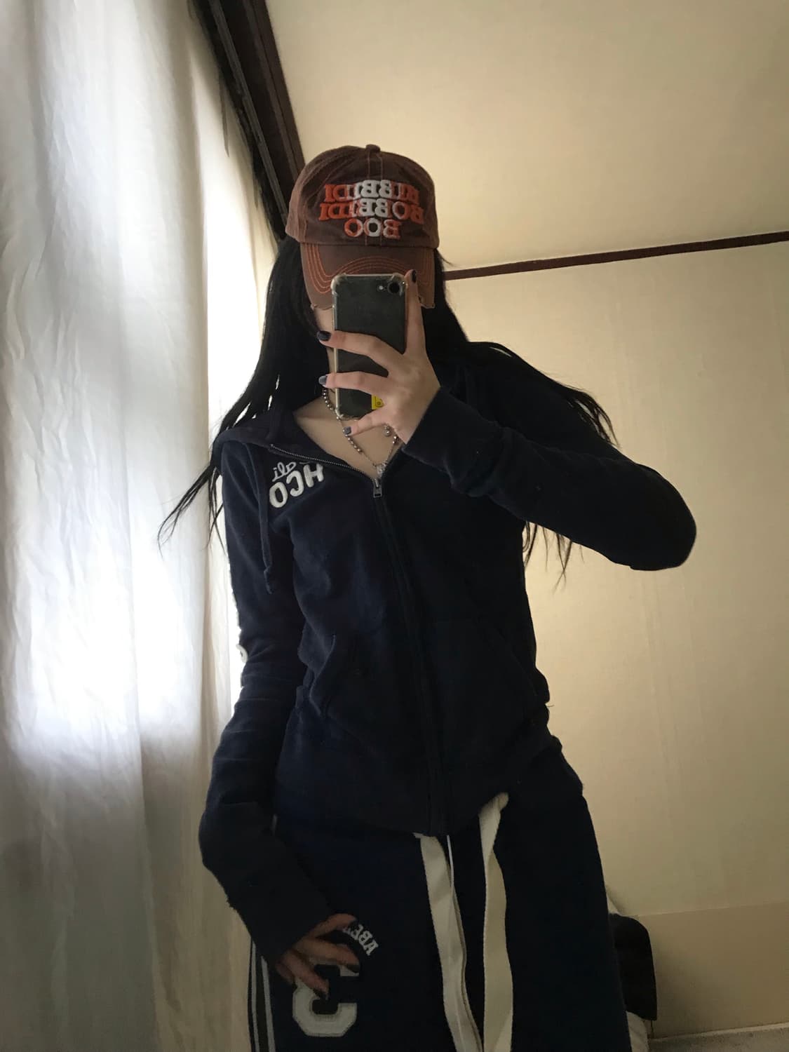 홀리스터 네이비 딱붙핏 후드집업 상품이미지4