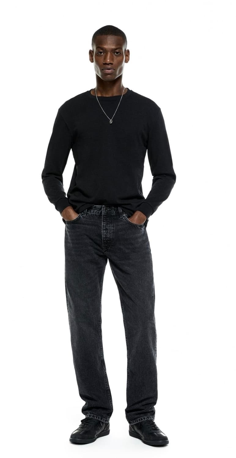 Zara 자라 스트레이트핏 흑청 데님(새상품) 상품이미지1