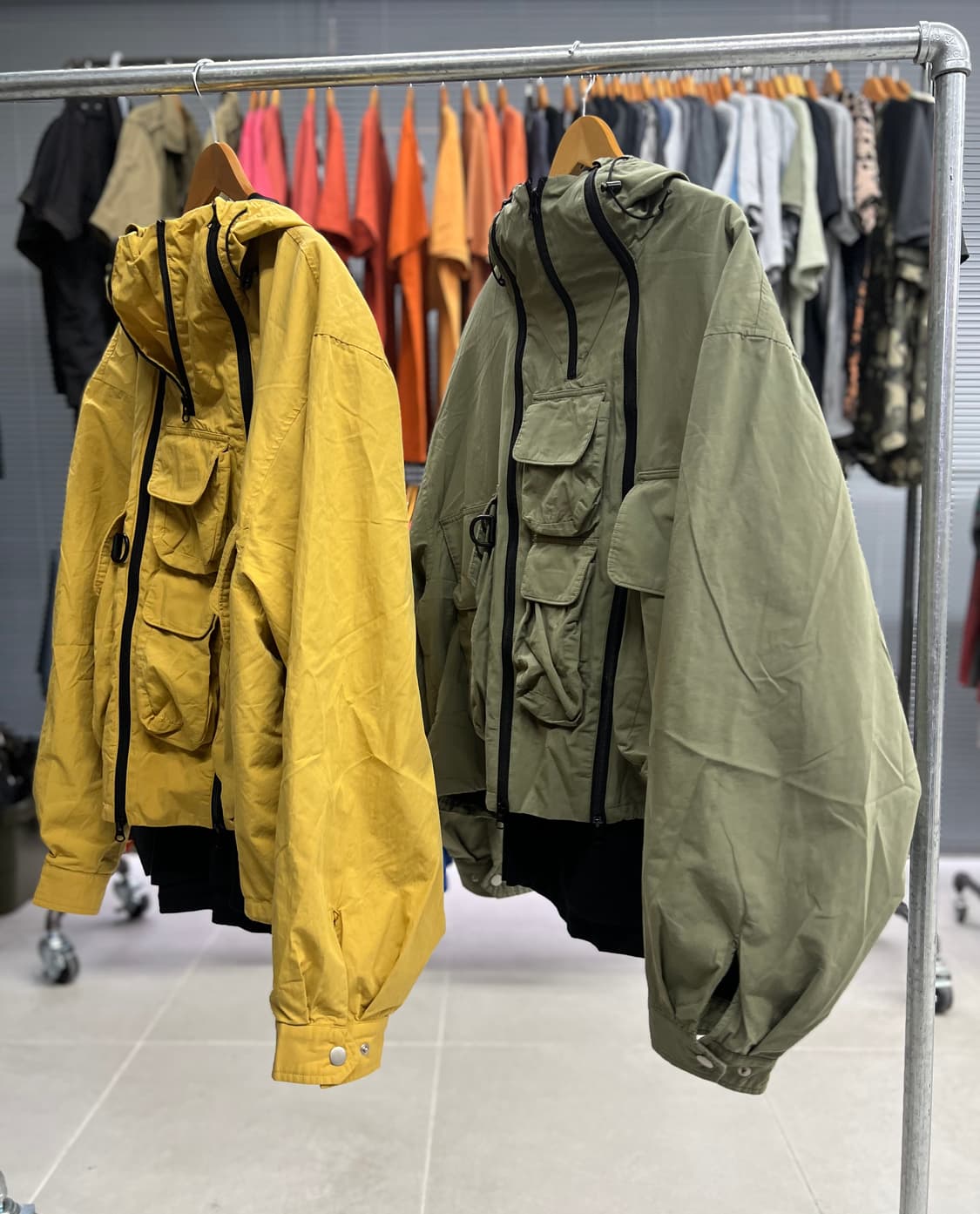 더블 지퍼 변신 자켓 (카키) 상품이미지3