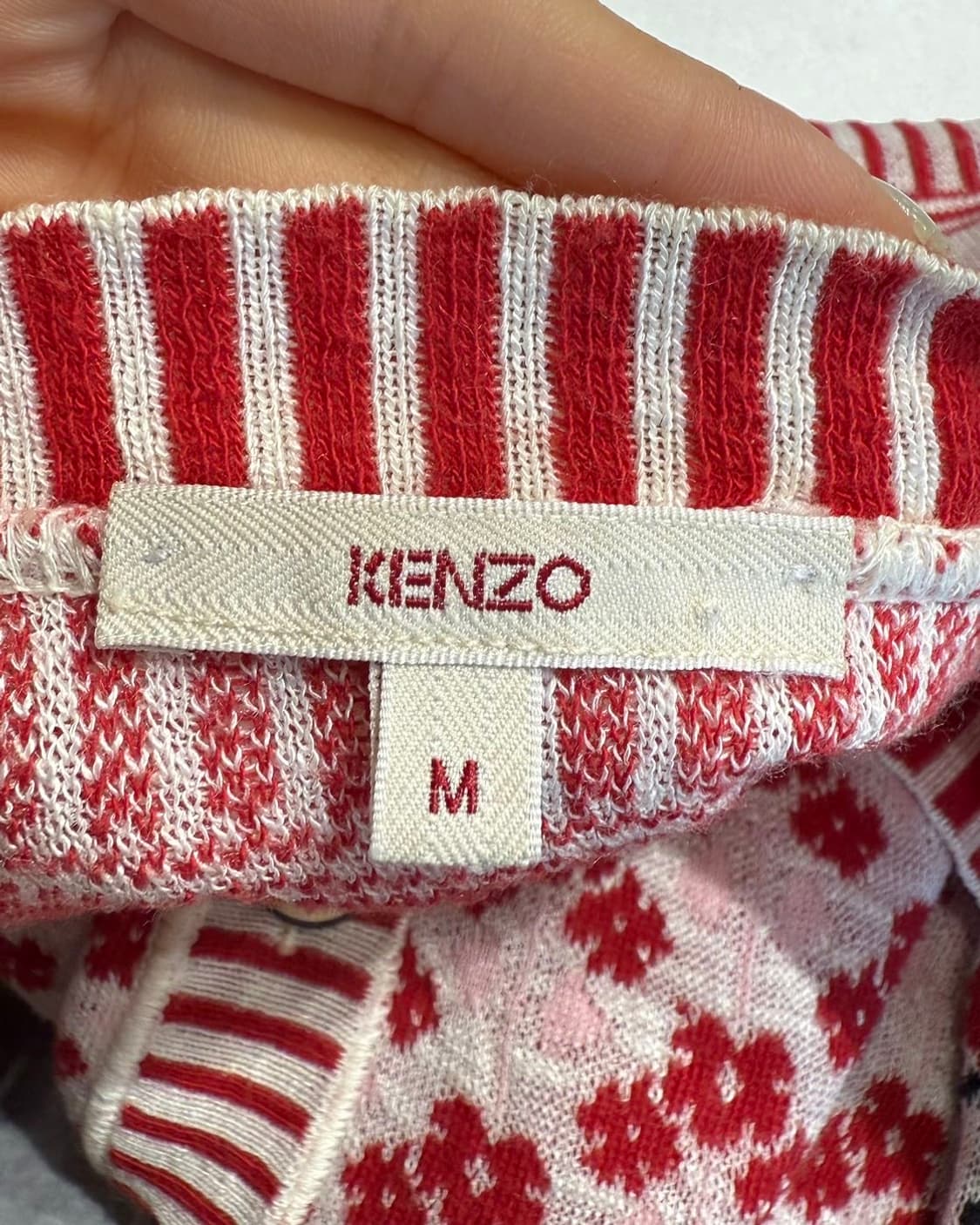 겐조 레드 플로랄 레이온혼방 가디건 상품이미지8