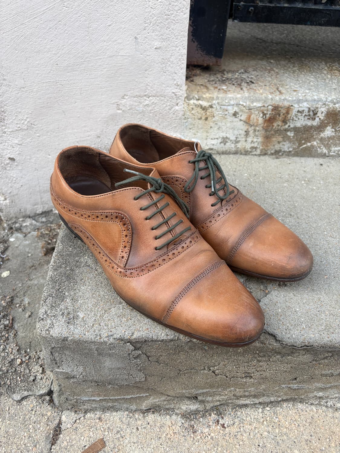 Zara Man 브라운 카프 레더 캡토 옥스포드 270 상품이미지1