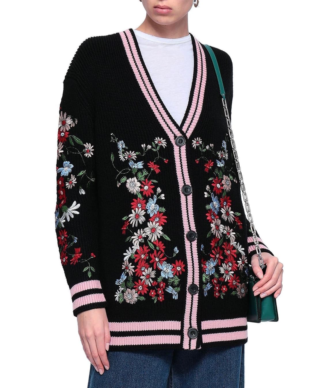 마쥬 maje 꽃 자수 오버핏 가디건 상품이미지3