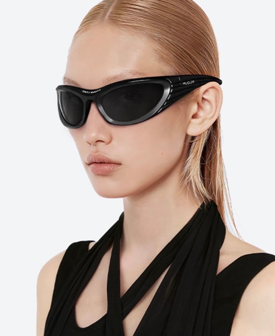 젠틀몬스터 X MUGLER 스파이럴02 블랙 선글라스 상품이미지1