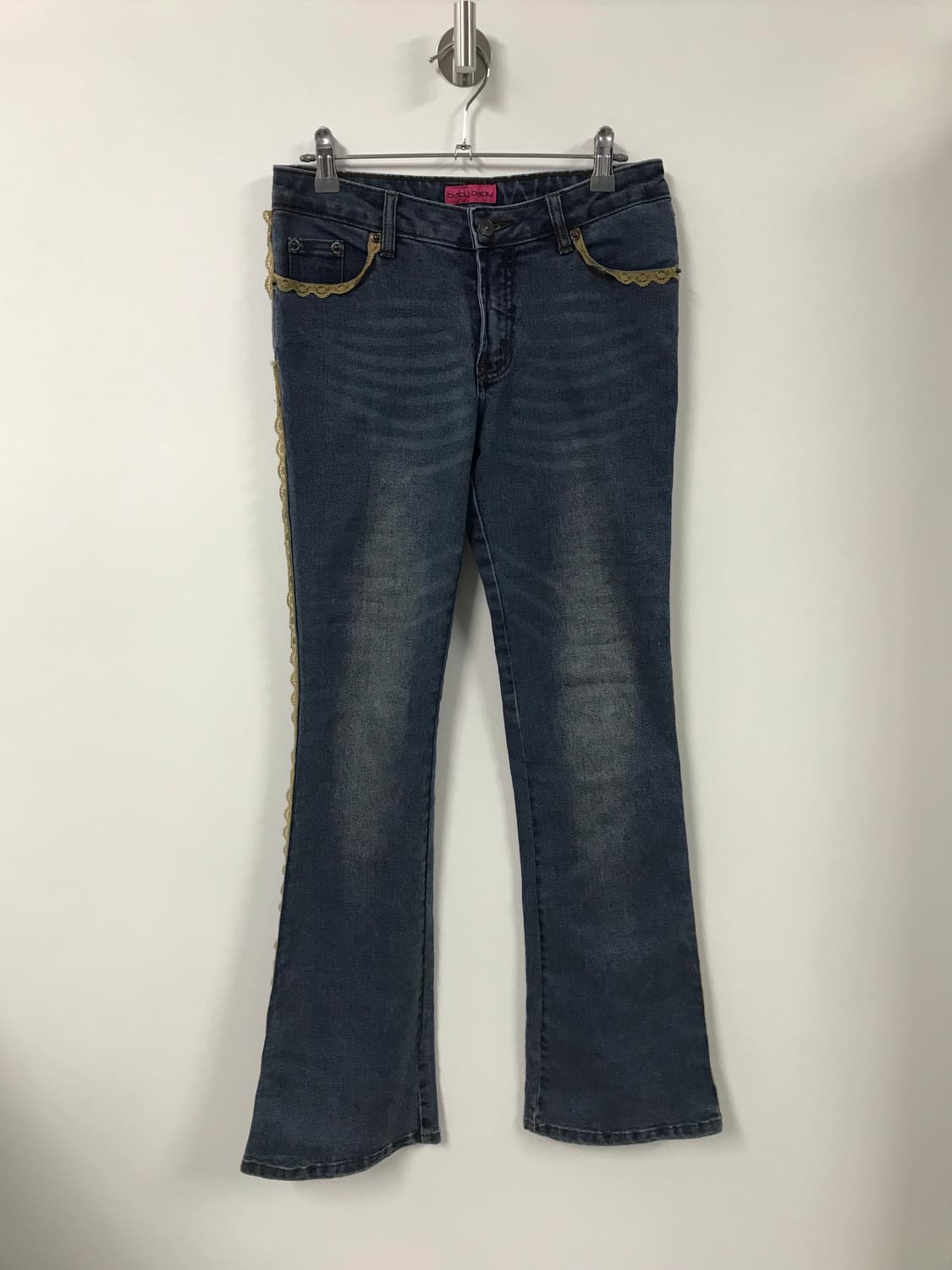 빈티지 레이스 부츠컷 데님팬츠 상품이미지3