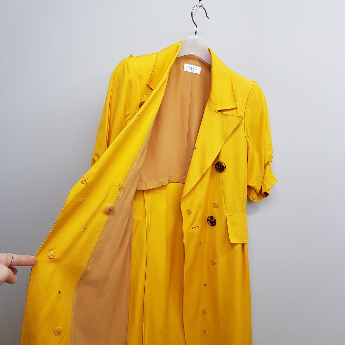 한섬 타임 더블버튼 반팔 원피스 82-94-160사이즈 상품이미지7