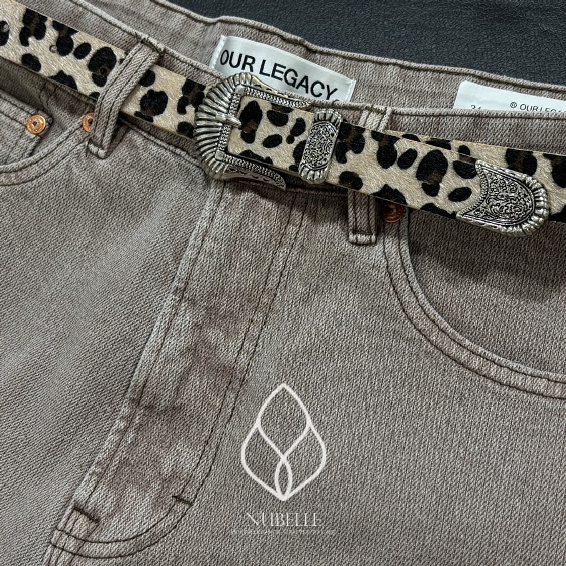 🌗 Leopard western belt / 호피 송치털 웨스턴 벨트 상품이미지3