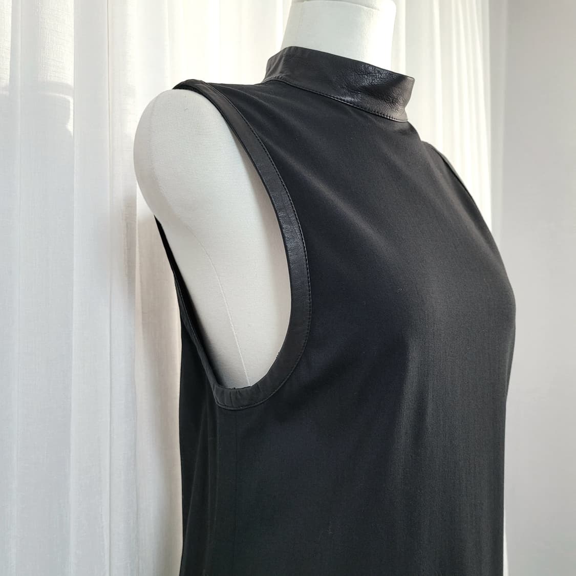 알렉산더왕 원피스 울38% 소가죽트리밍 (55) 상태최상/2회착/드라이완 상품이미지5