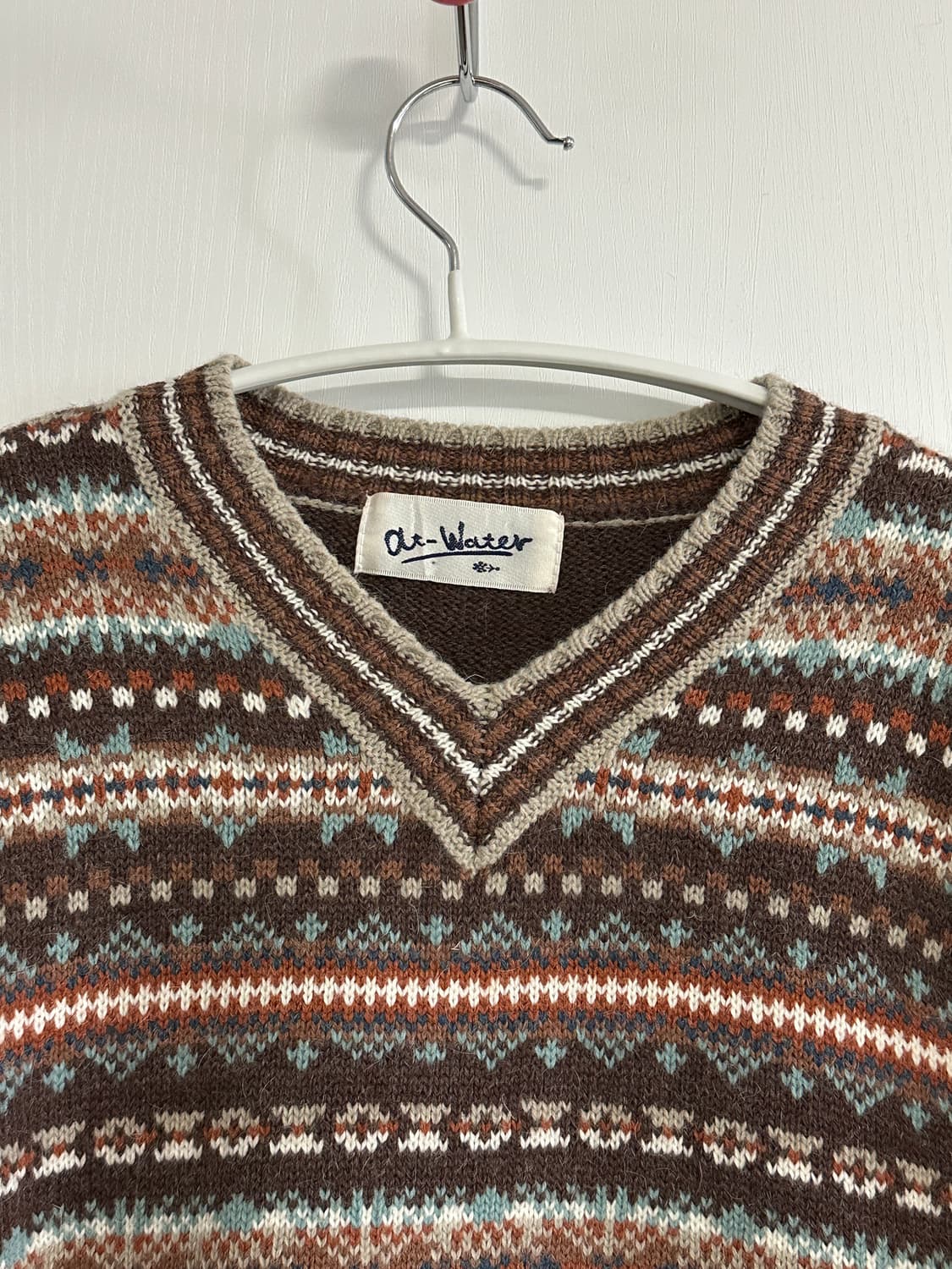 노르딕패턴 브이넥니트 상품이미지2