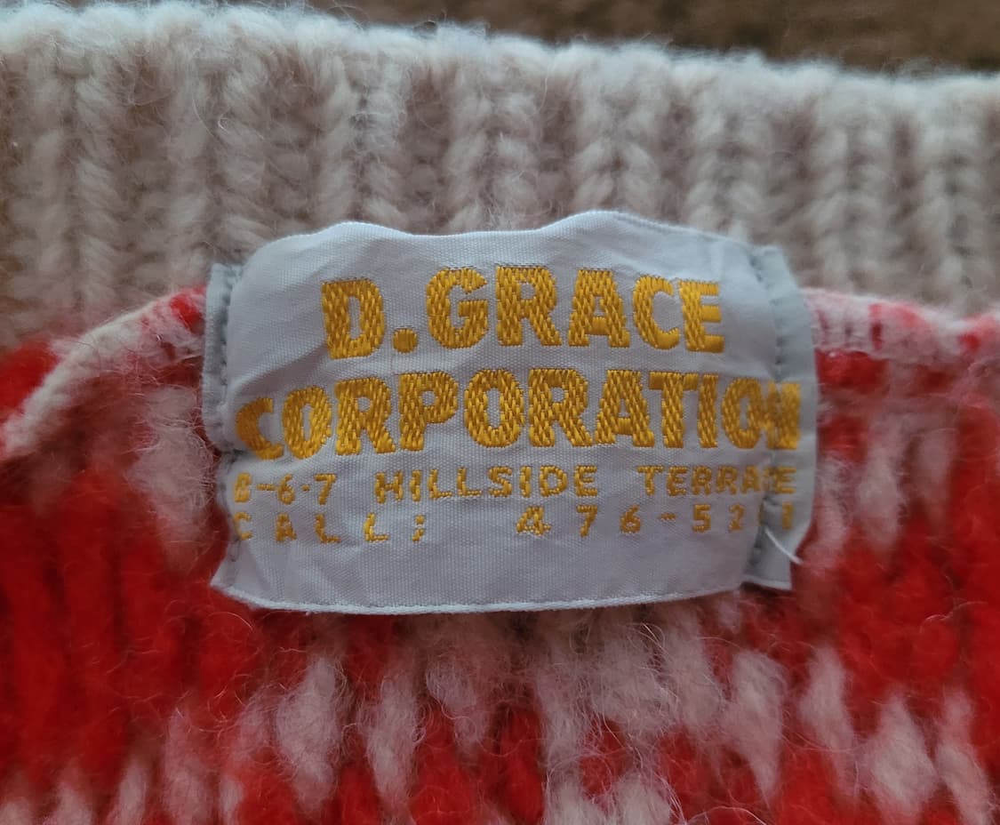 일본 빈티지 핸드메이드 울 가디건(D.GRACE CORPORATION) 상품이미지7