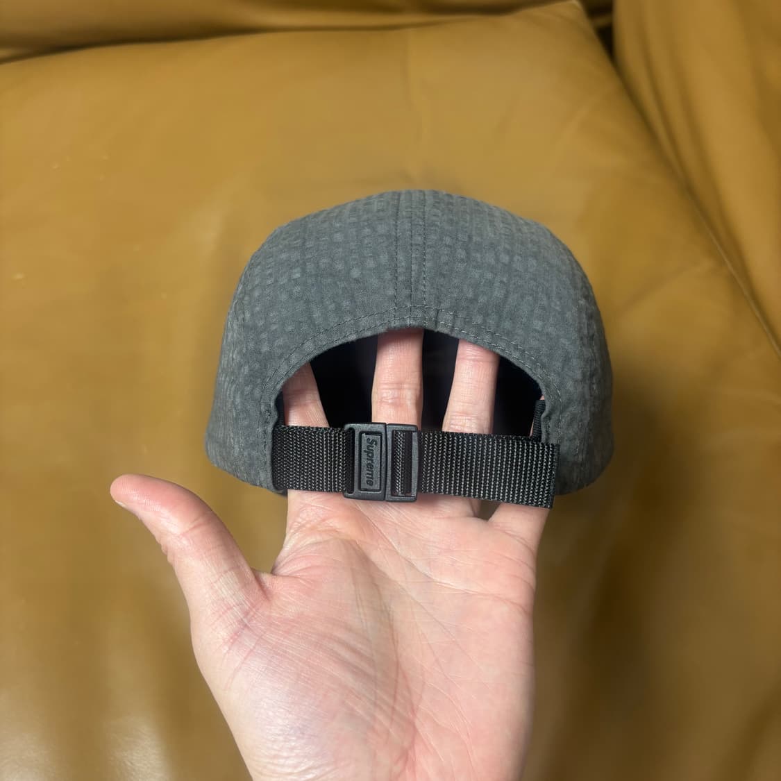 슈프림 캠프캡 모자 박스로고 시어서커 블랙 상품이미지7