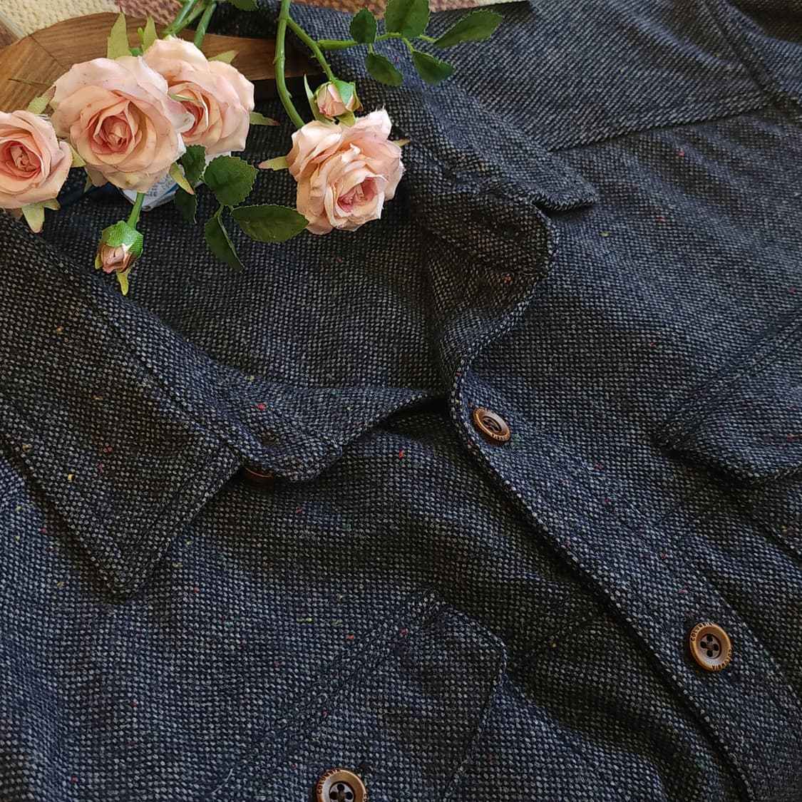 00s 컬럼비아 워크셔츠 스케일 헤비코튼 투포켓 울 셔츠 xl 상품이미지9