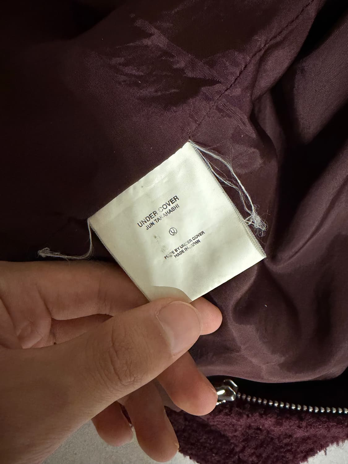 언더커버 aw01/02 플리스 집업 m 상품이미지3