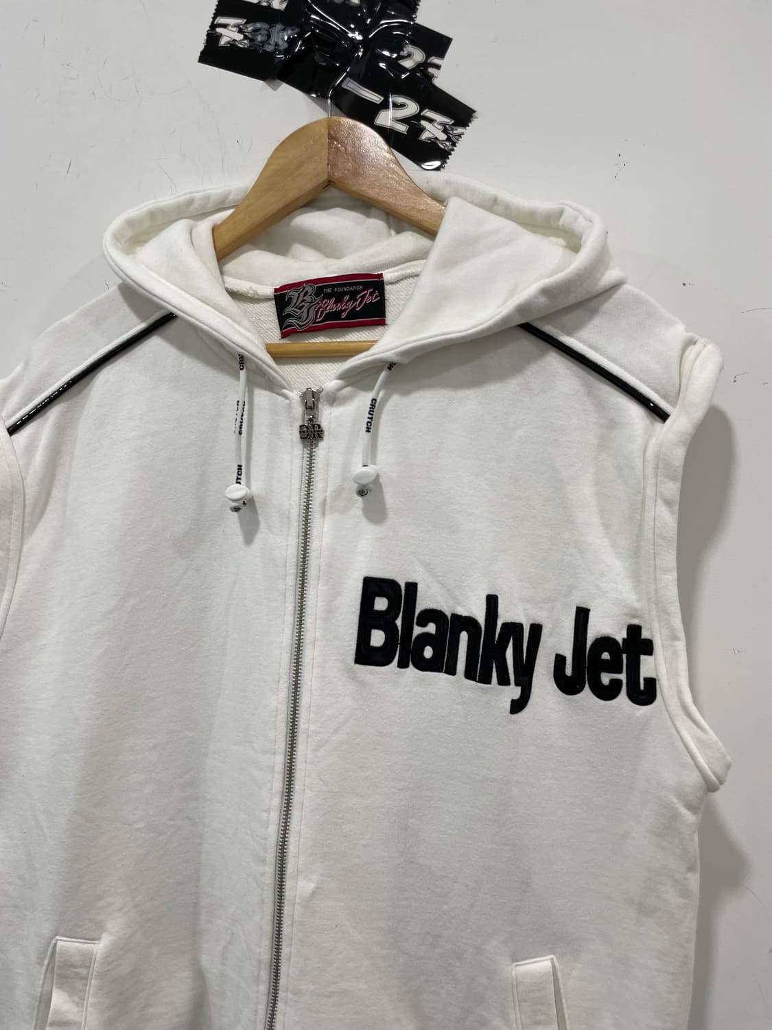 Blanky jet 올드스쿨 파이핑 에나멜 빅 로고 후드집업 상품이미지7