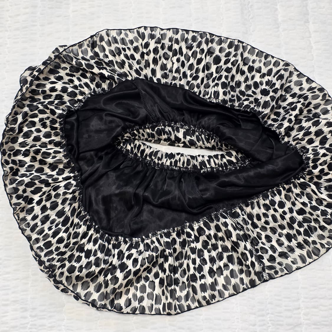 오네갸루 호피 캉캉 프릴 벌룬스커트 상품이미지3