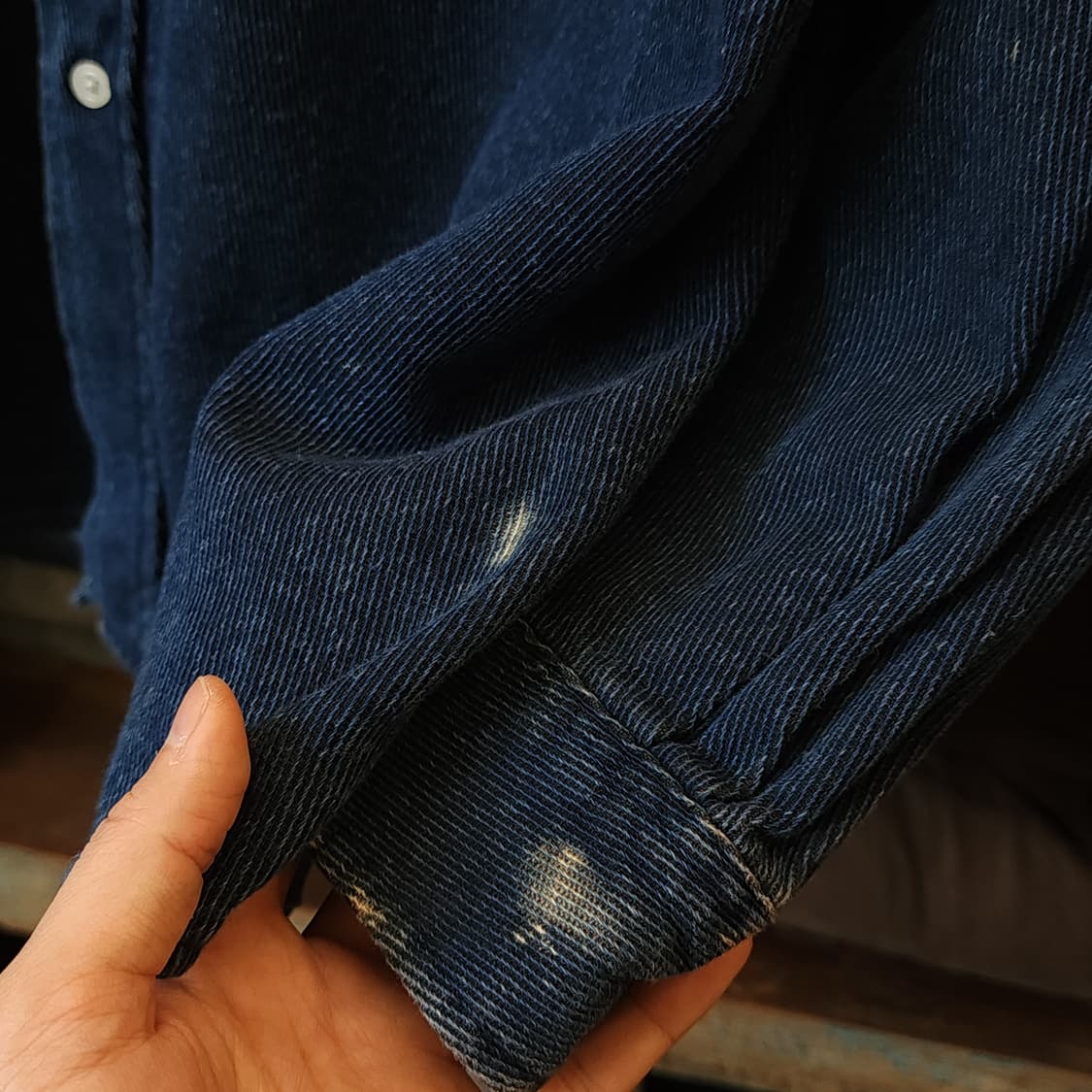 00s 에디바우어 데님셔츠 헤비코튼 인디고 데님 워크셔츠 빅사이즈 xxl 상품이미지6