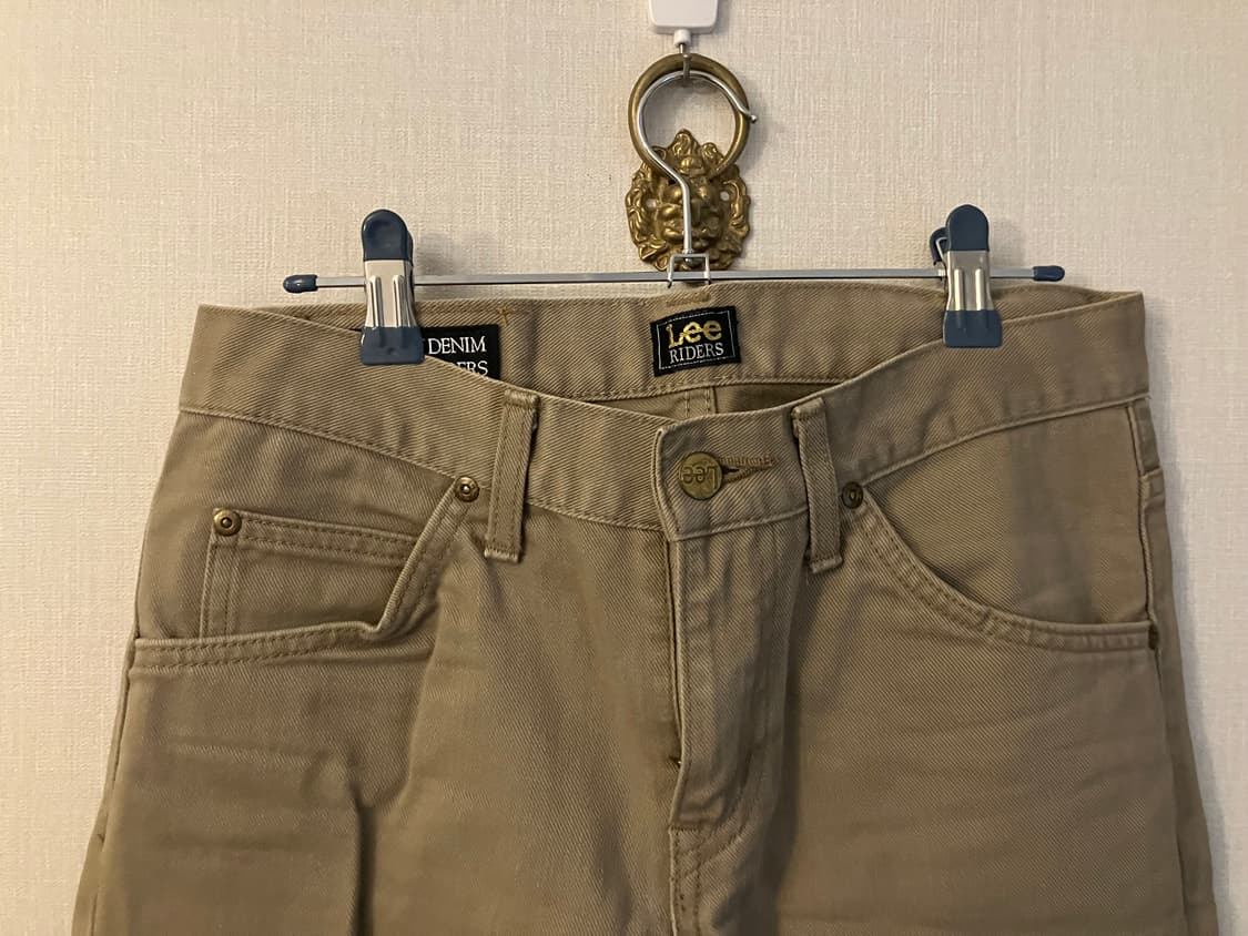 베이지 리 라이더 부츠컷 코튼팬츠 상품이미지1