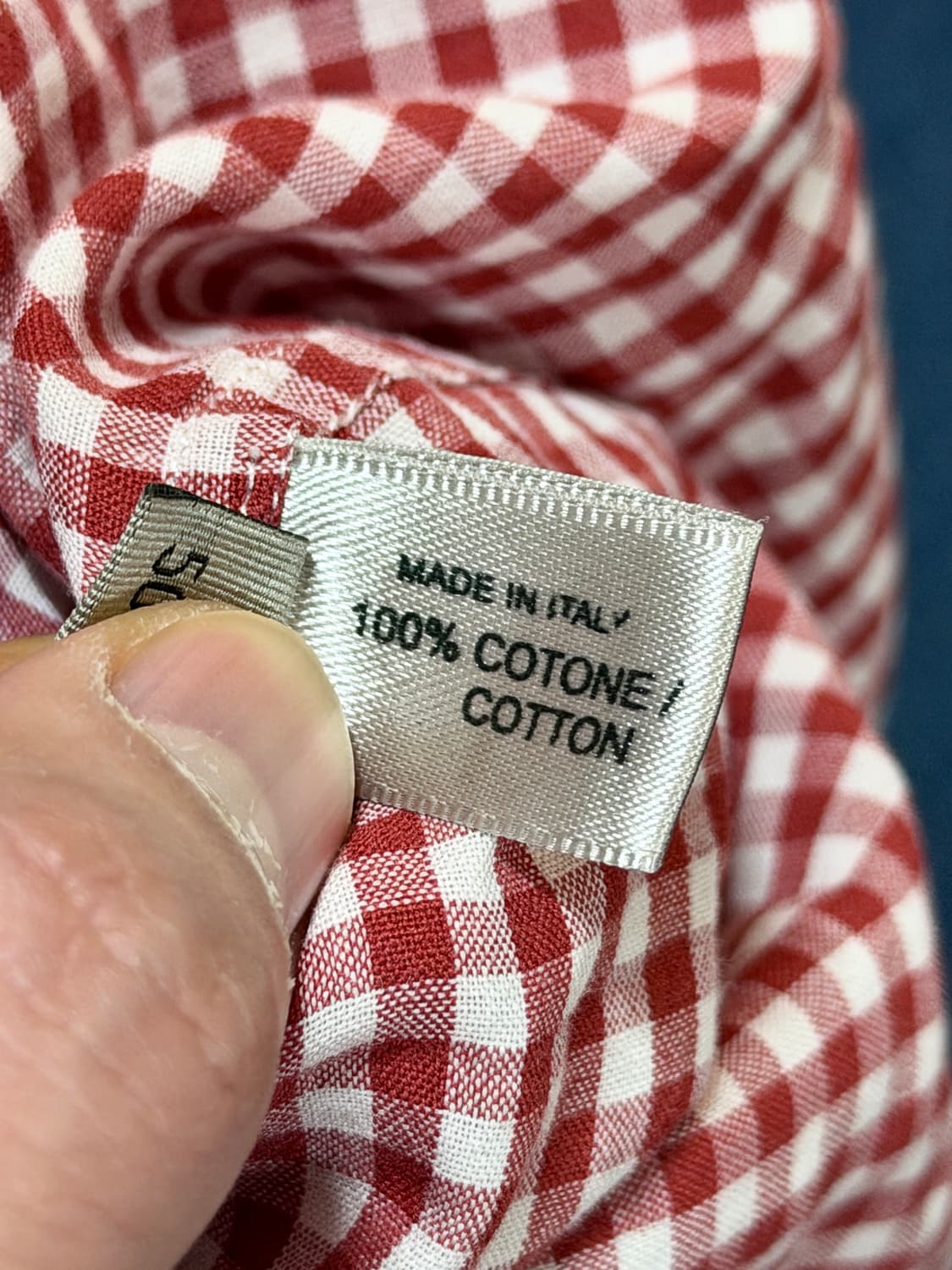 보테가베네타 자개 단추 체크셔츠 50 상품이미지8