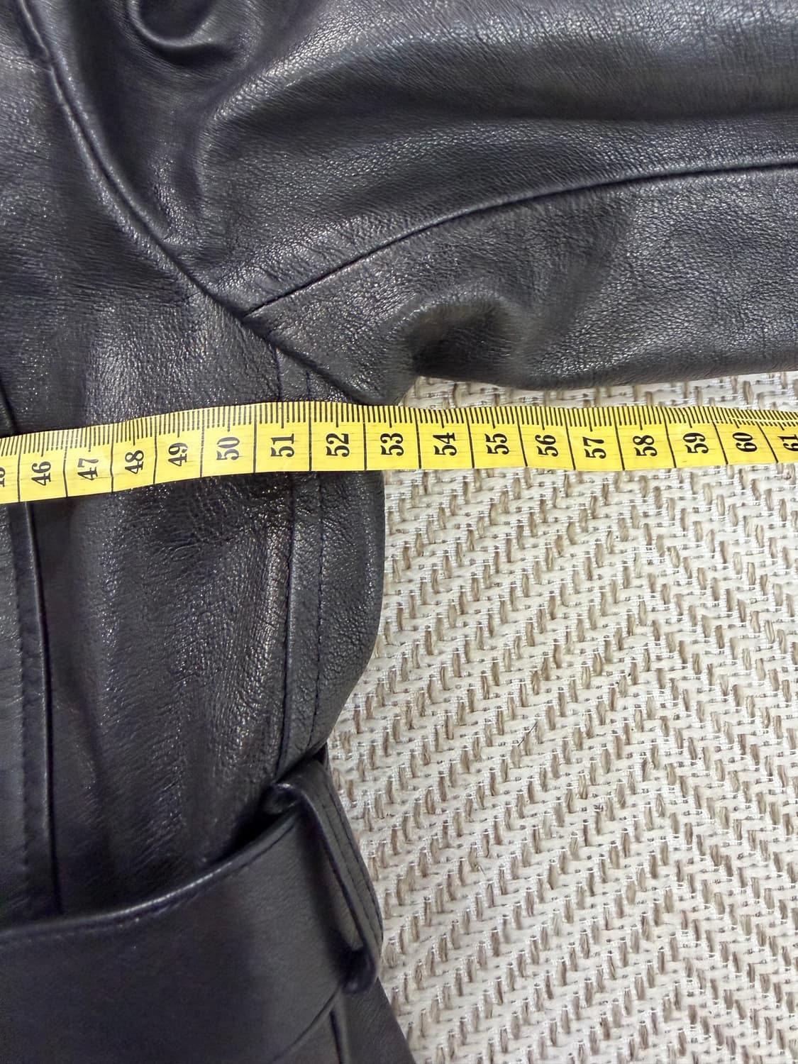 정품) LANVIN 랑방 한섬 천연 가죽 레더 트렌치 코트 자켓 82 상품이미지9