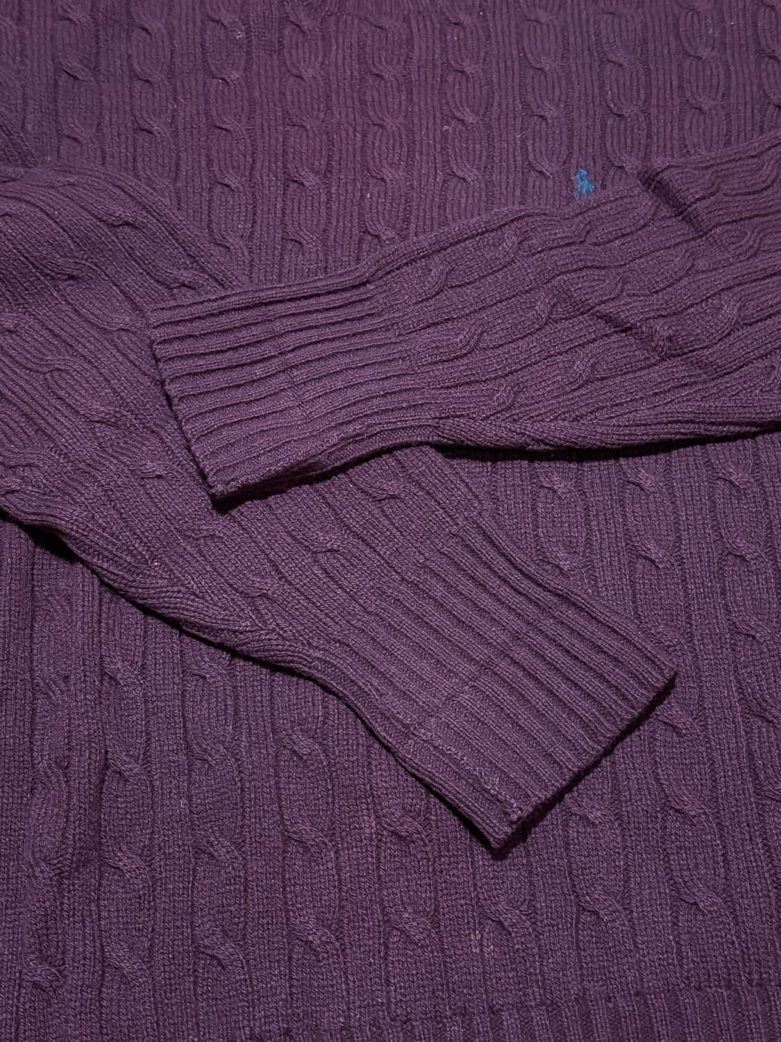 폴로 랄프로렌 퍼플 꽈배기 니트 상품이미지4