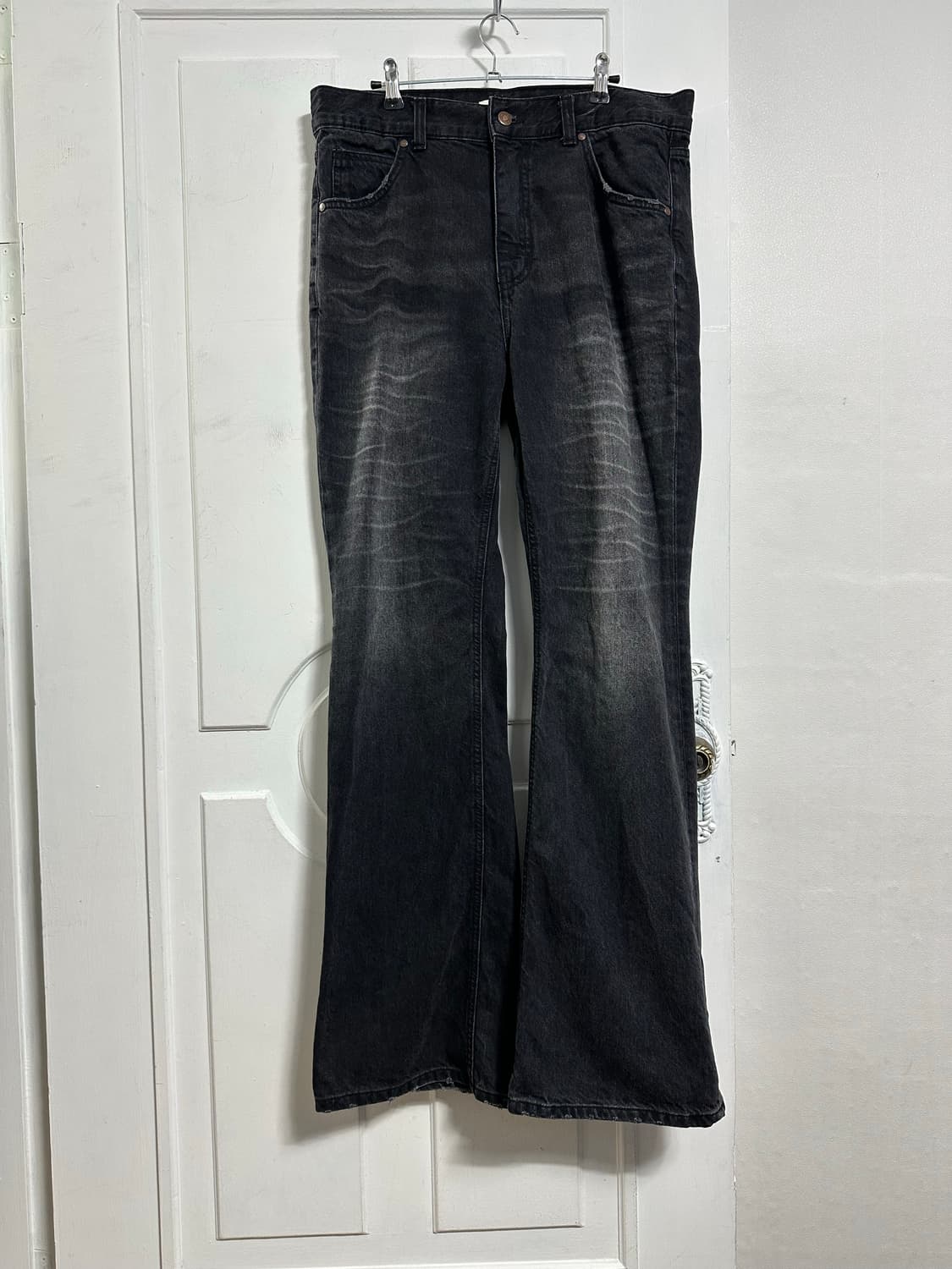 엘무드 슬래시 플레어 데님 팬츠 상품이미지1