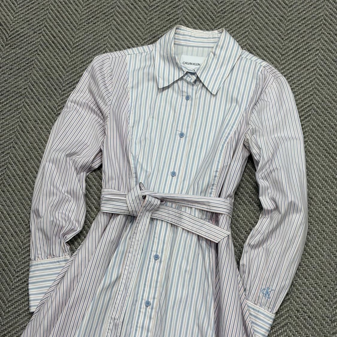 캘빈클라인 스트라이프 셔츠 원피스 v1498 상품이미지3