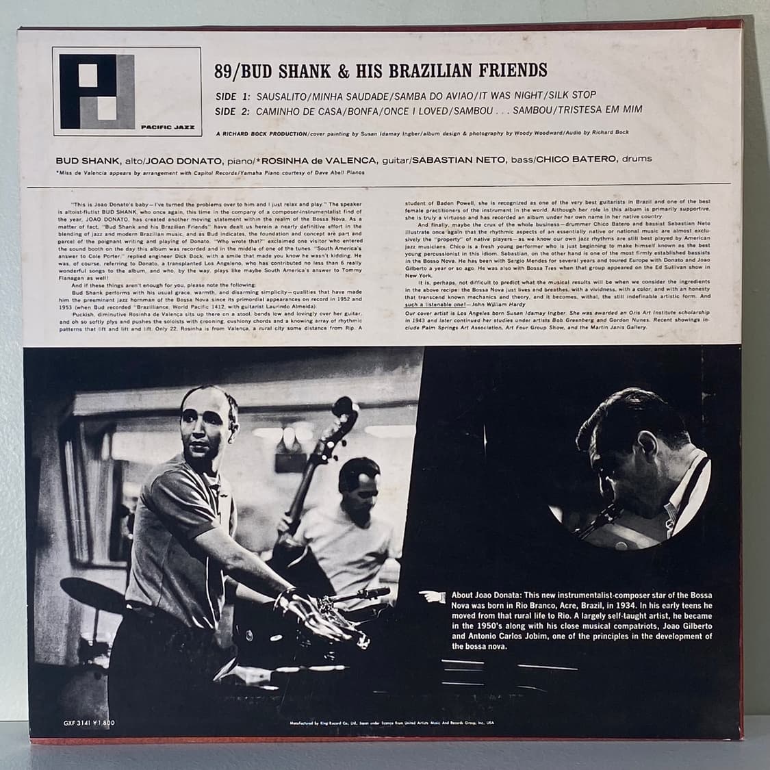 (수입중고LP-재즈) Bud Shank With Joao Donato 상품이미지2