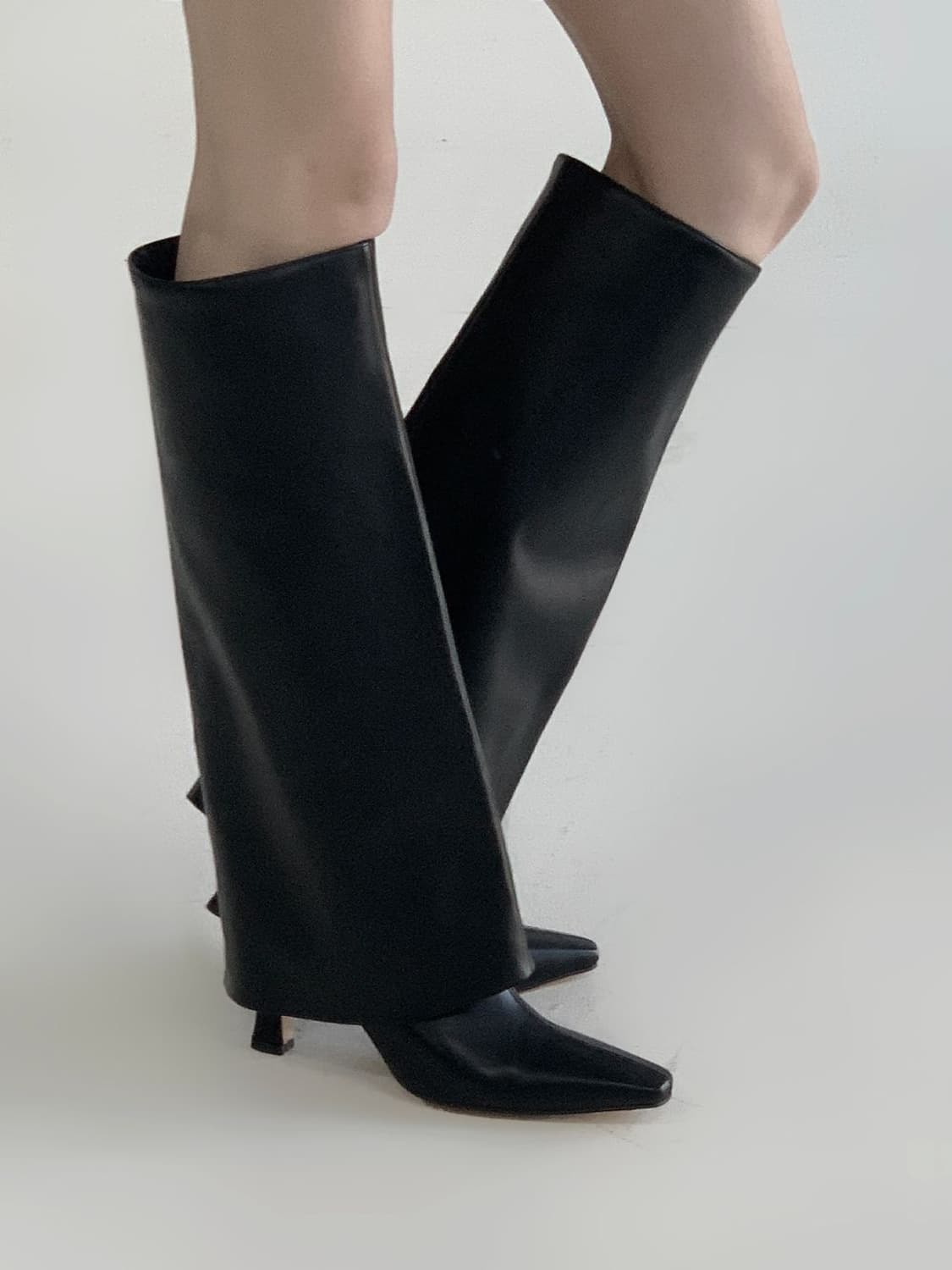 폴드 부츠 힐 8cm 상품이미지1