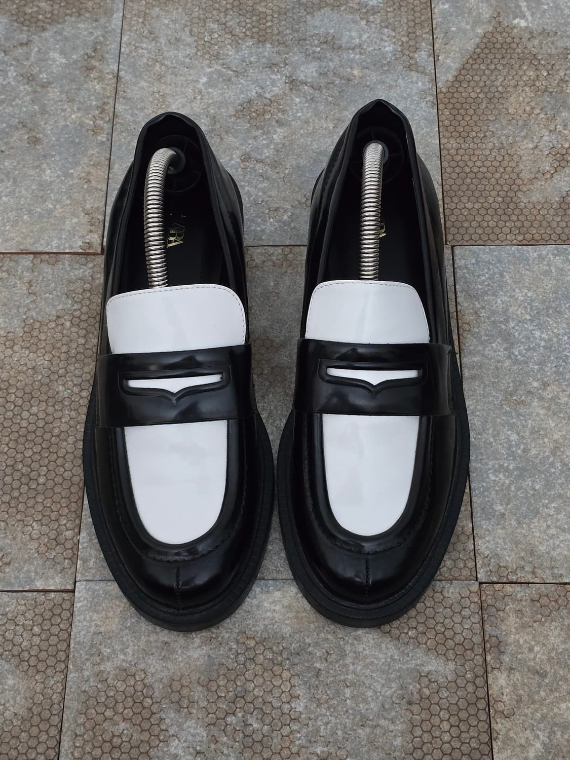 (245)자라 배색 페니 로퍼 구두 상품이미지2