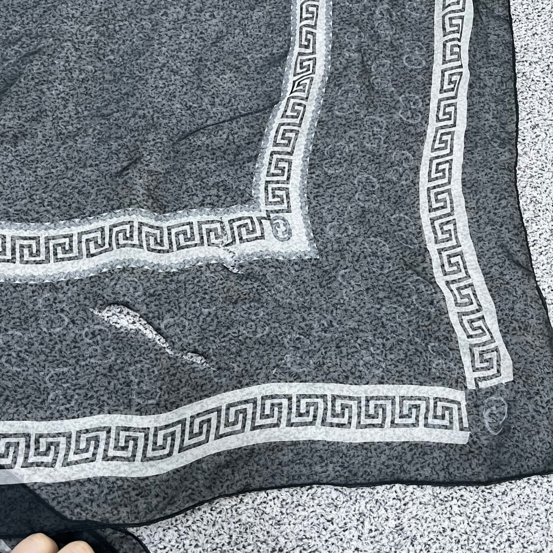 실측확인 고급 실크 스카프 0403M 상품이미지4