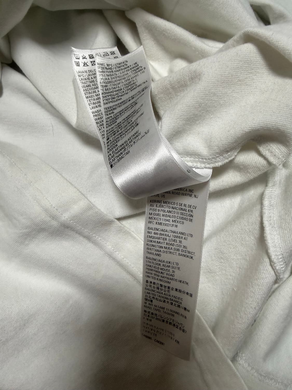 [2]발렌시아가x아디다스 오버사이즈 롱슬리브 티셔츠 화이트 상품이미지4