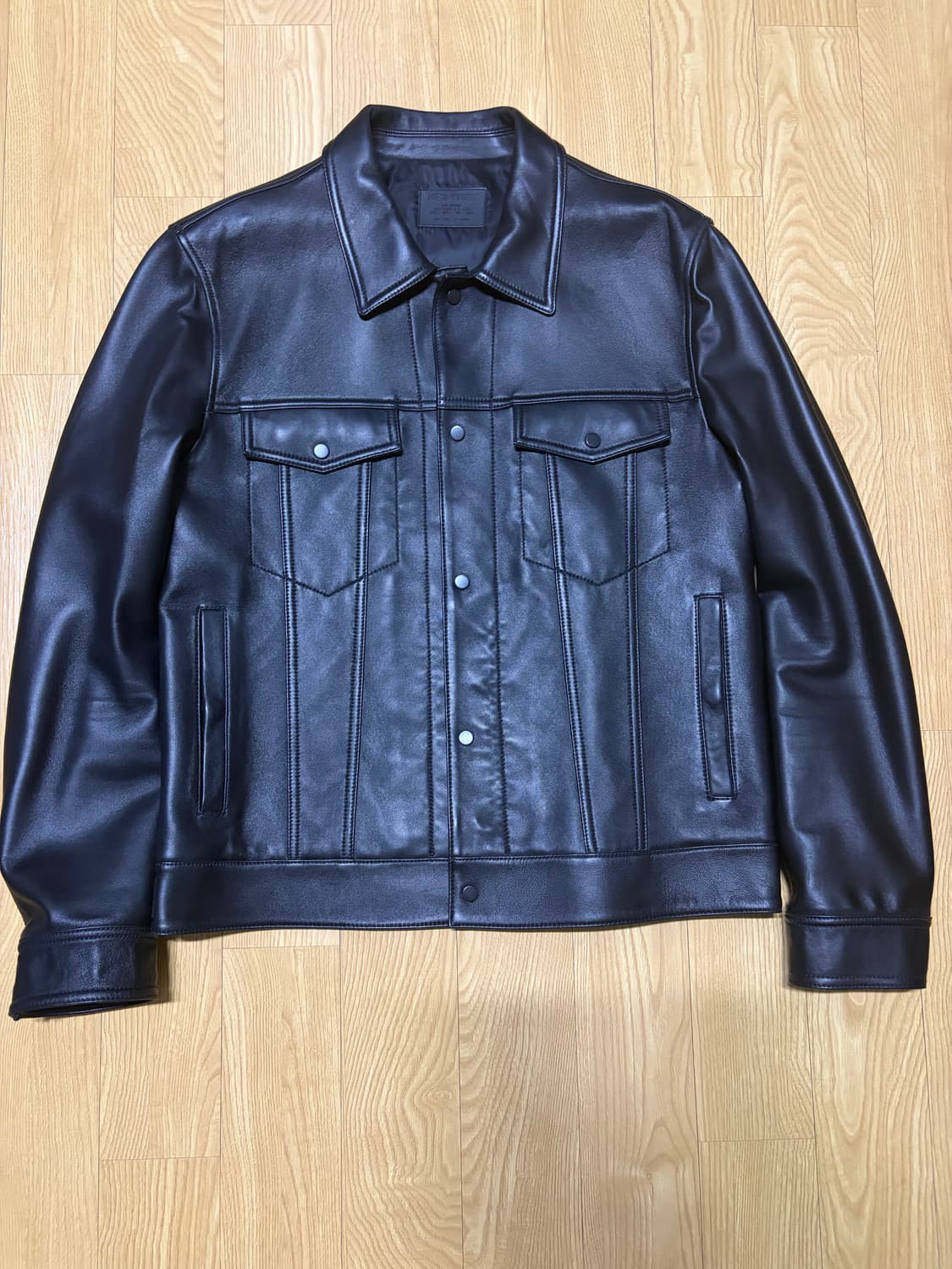 질스튜어트 뉴욕 양가죽 타입3 트러커 레더 자켓L 상품이미지1