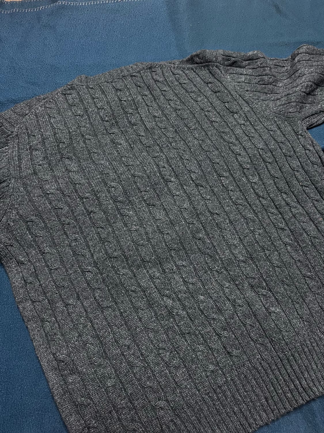 L.L.Bean 올리브그린 램스울 80 혼방 니트 XL 상품이미지3