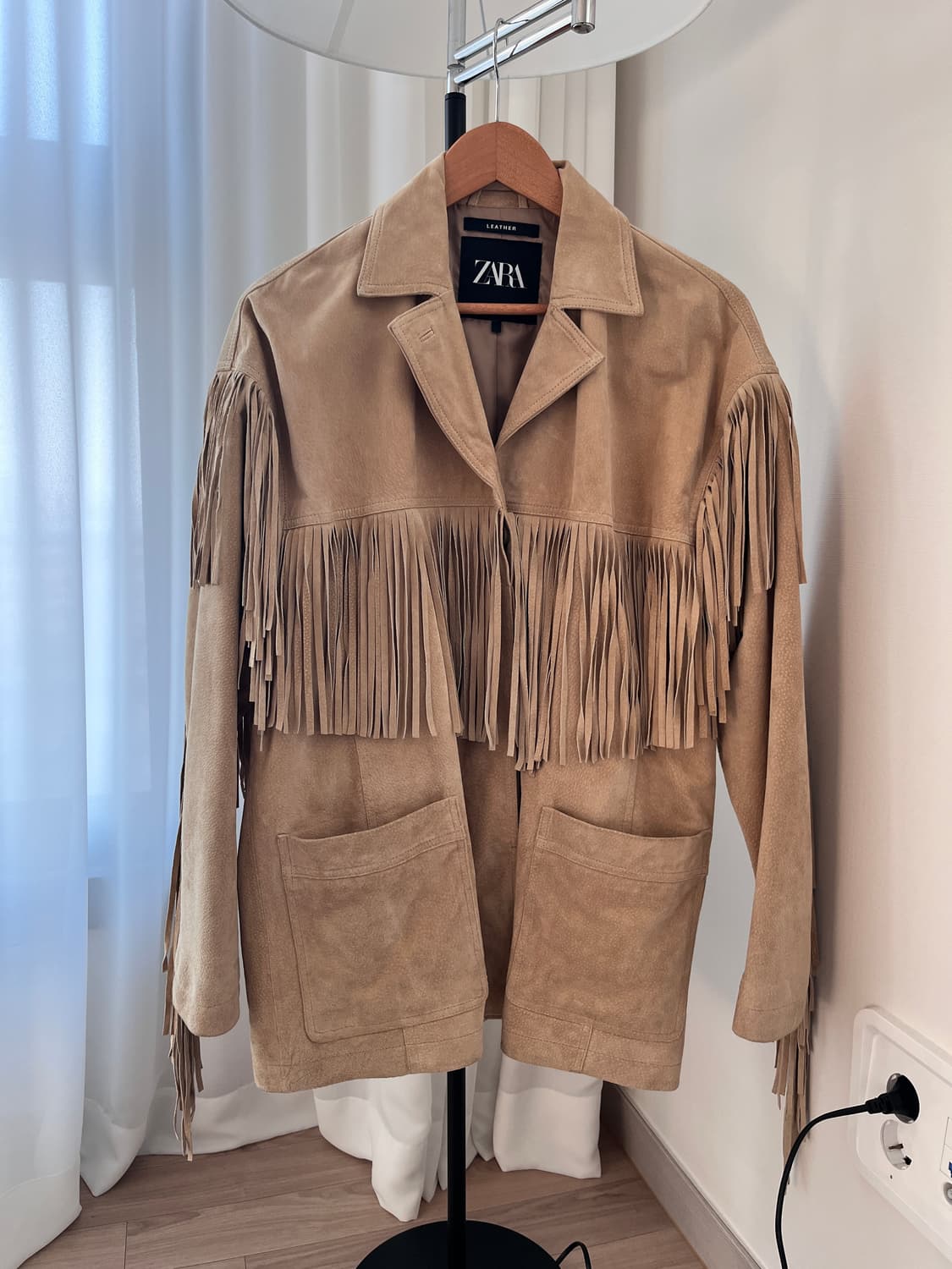 ZARA 자라 스웨이드 프린지 자켓 상품이미지1