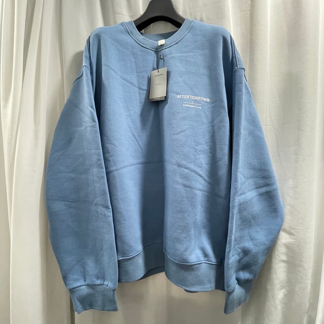 언텐션로우/ 백로고 맨투맨 스웻셔츠 네이비블루/ 2 상품이미지1