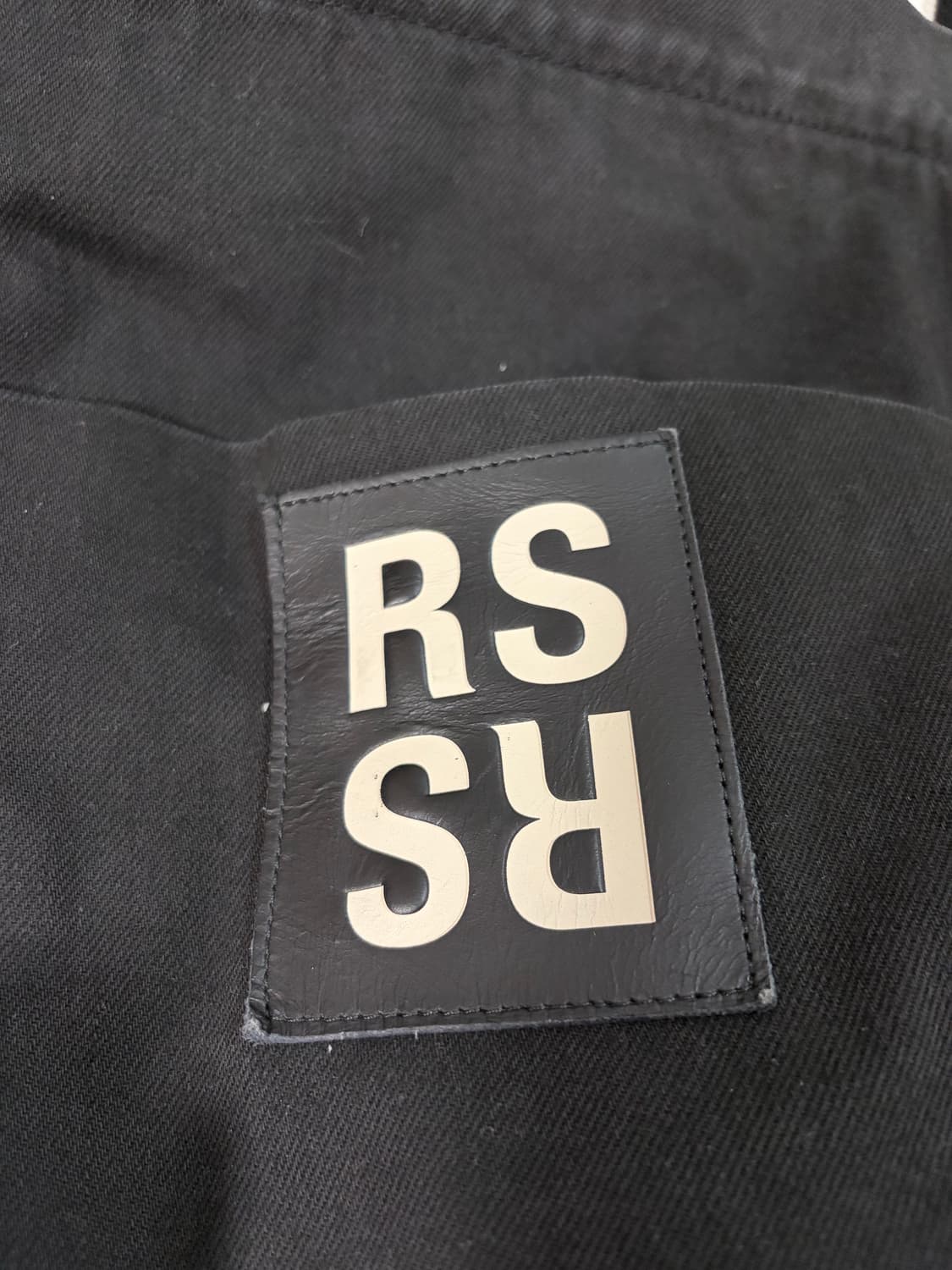 라프시몬스 오버사이즈 데님 토트백 블랙 상품이미지5