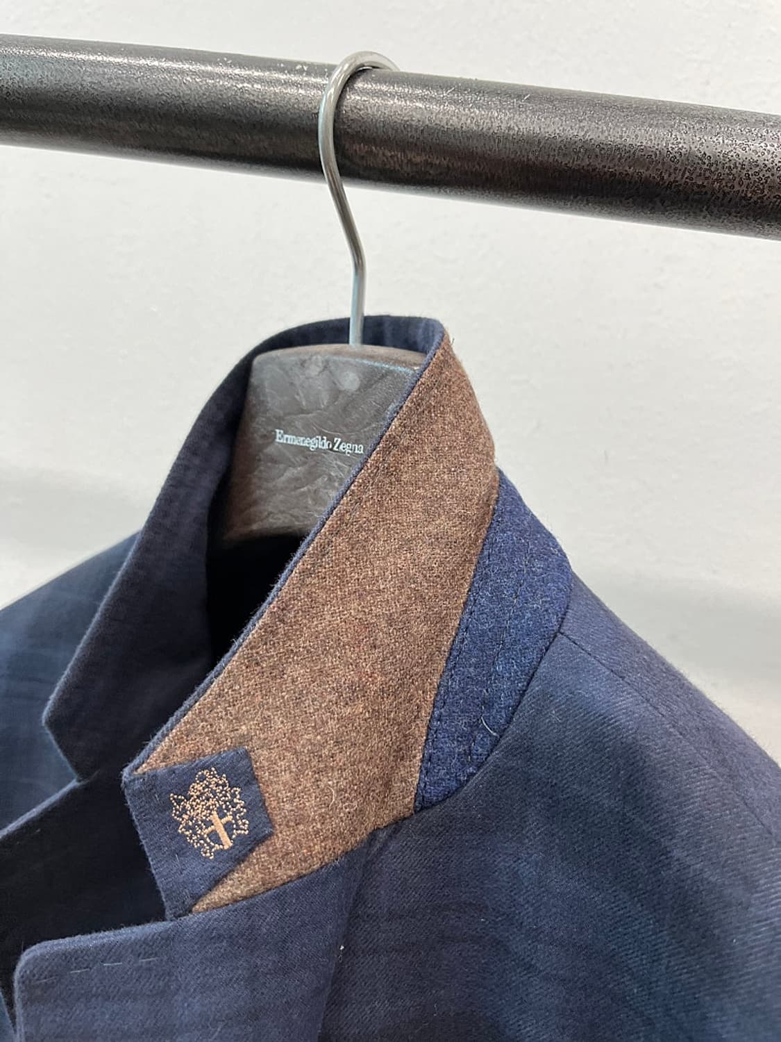 110) 닥스 몰스킨 네이비 체크자켓  상품이미지9