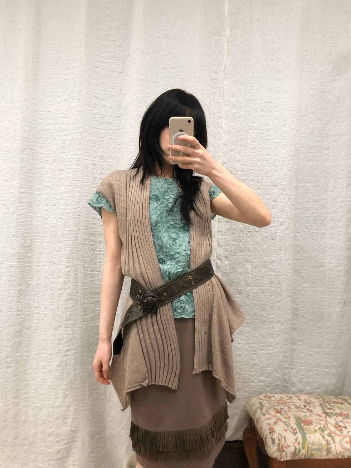 Open vest cardigan 상품이미지1