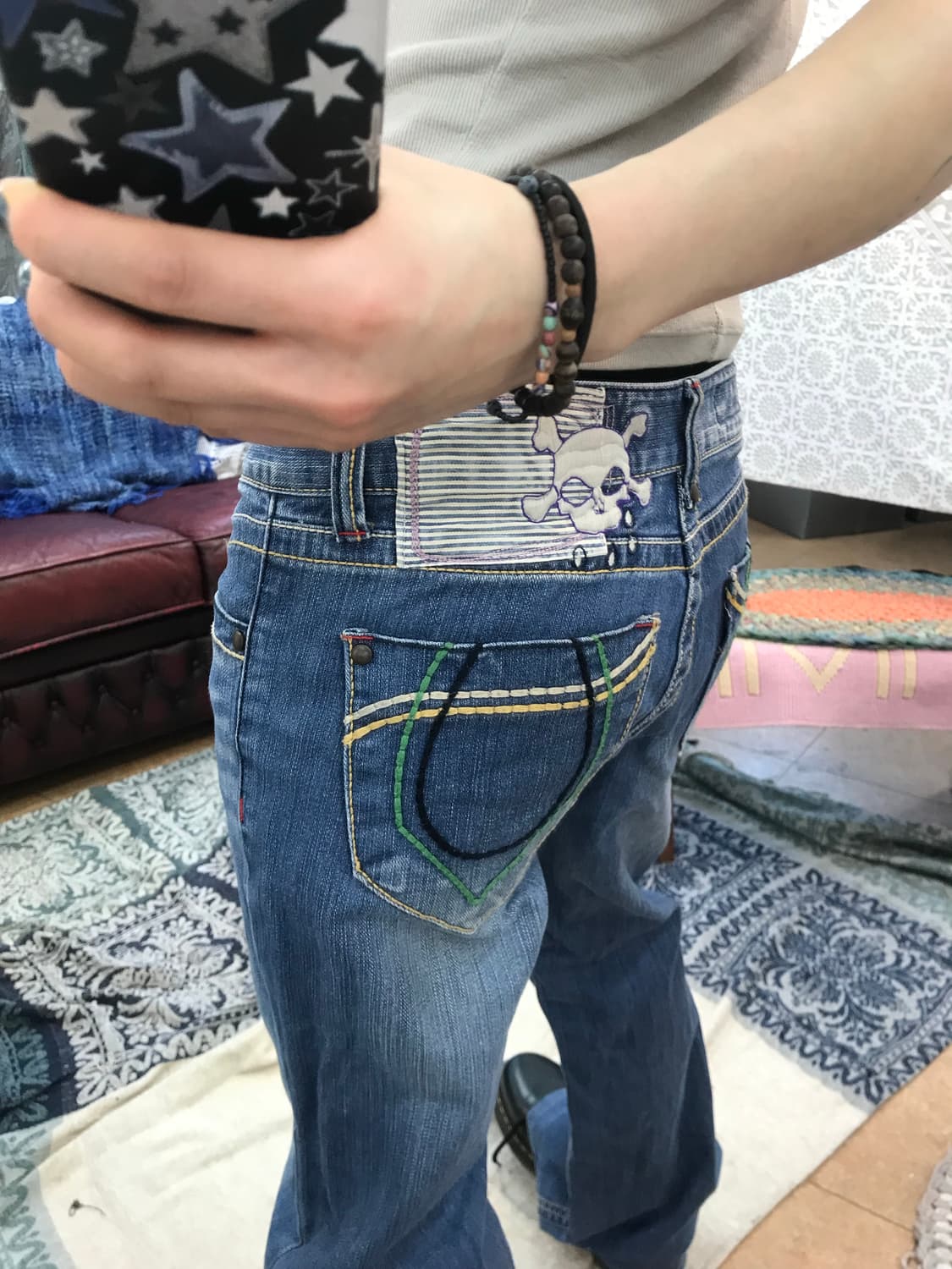 빈티지 패치 워싱 부츠컷 데님팬츠  상품이미지3