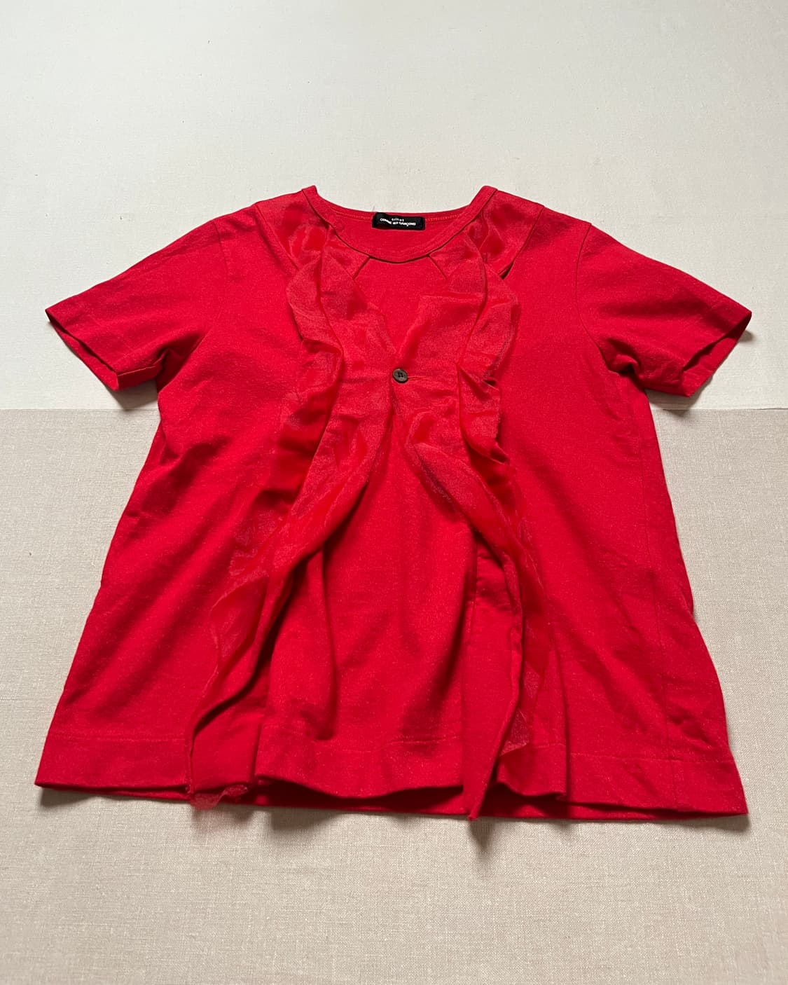 90s 꼼데가르송 레이스 글리터 티셔츠 comme des garcons 상품이미지3