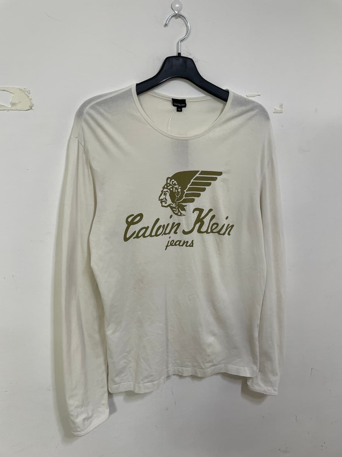 캘빈클라인 진 긴팔 티셔츠 화이트 상품이미지1