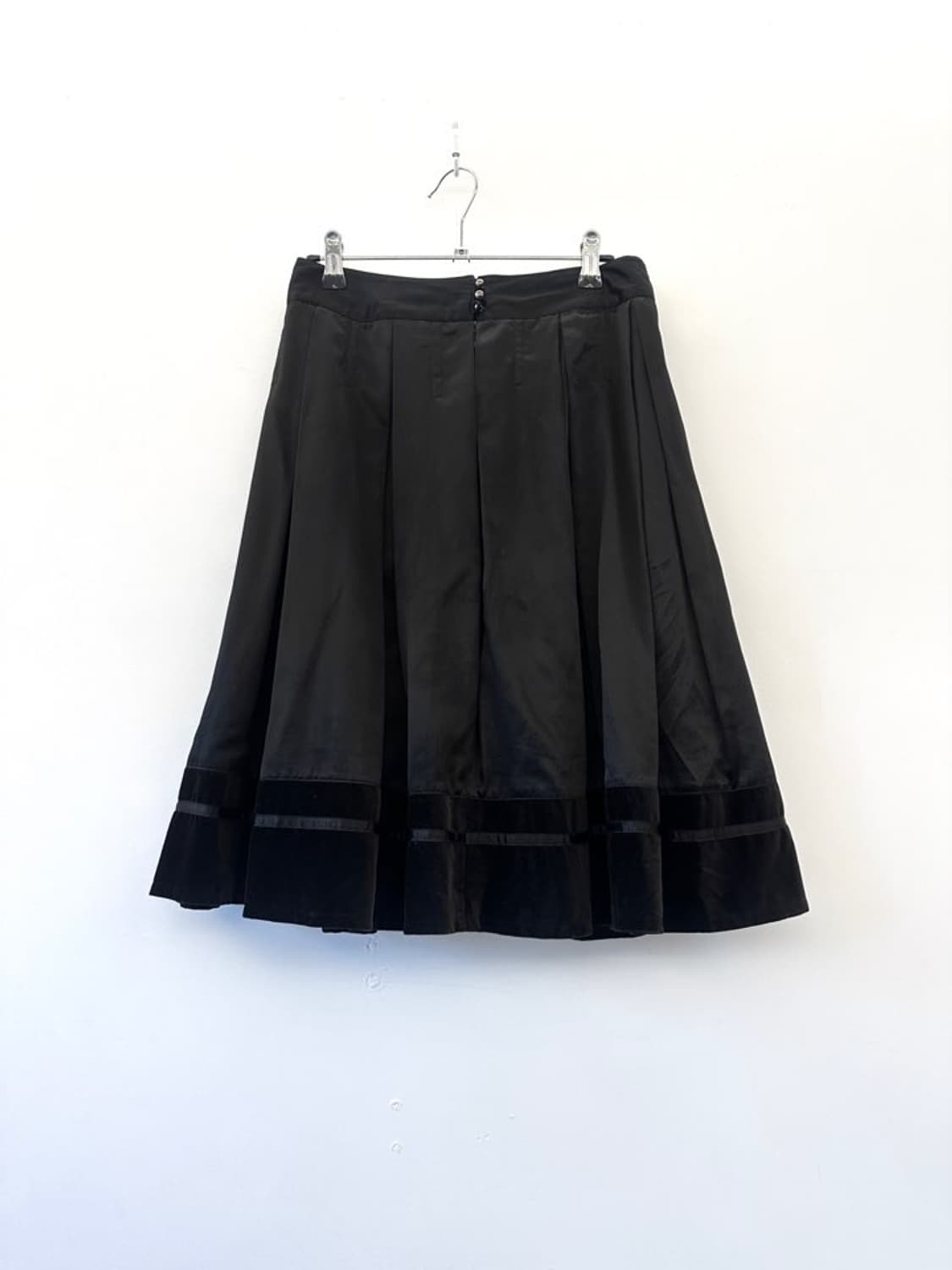 GAMINERIE 3 button suede mix skirt  상품이미지2