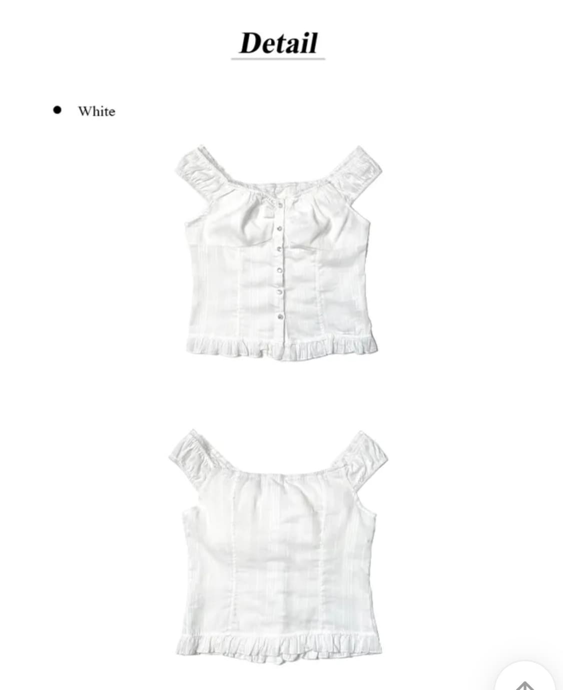 애니원모어 넬리 오픈 레이스 프릴 나시 블라우스 상품이미지7