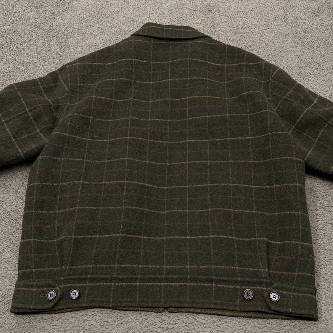 [정품/100] 입생로랑 체크 울 자켓 브라운 그린 c1 상품이미지4