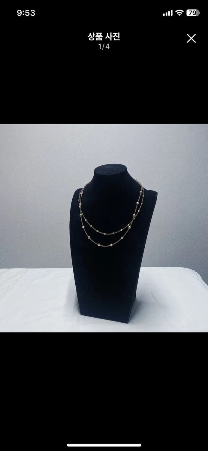 골드 광택 진주 비즈 목걸이 상품이미지2