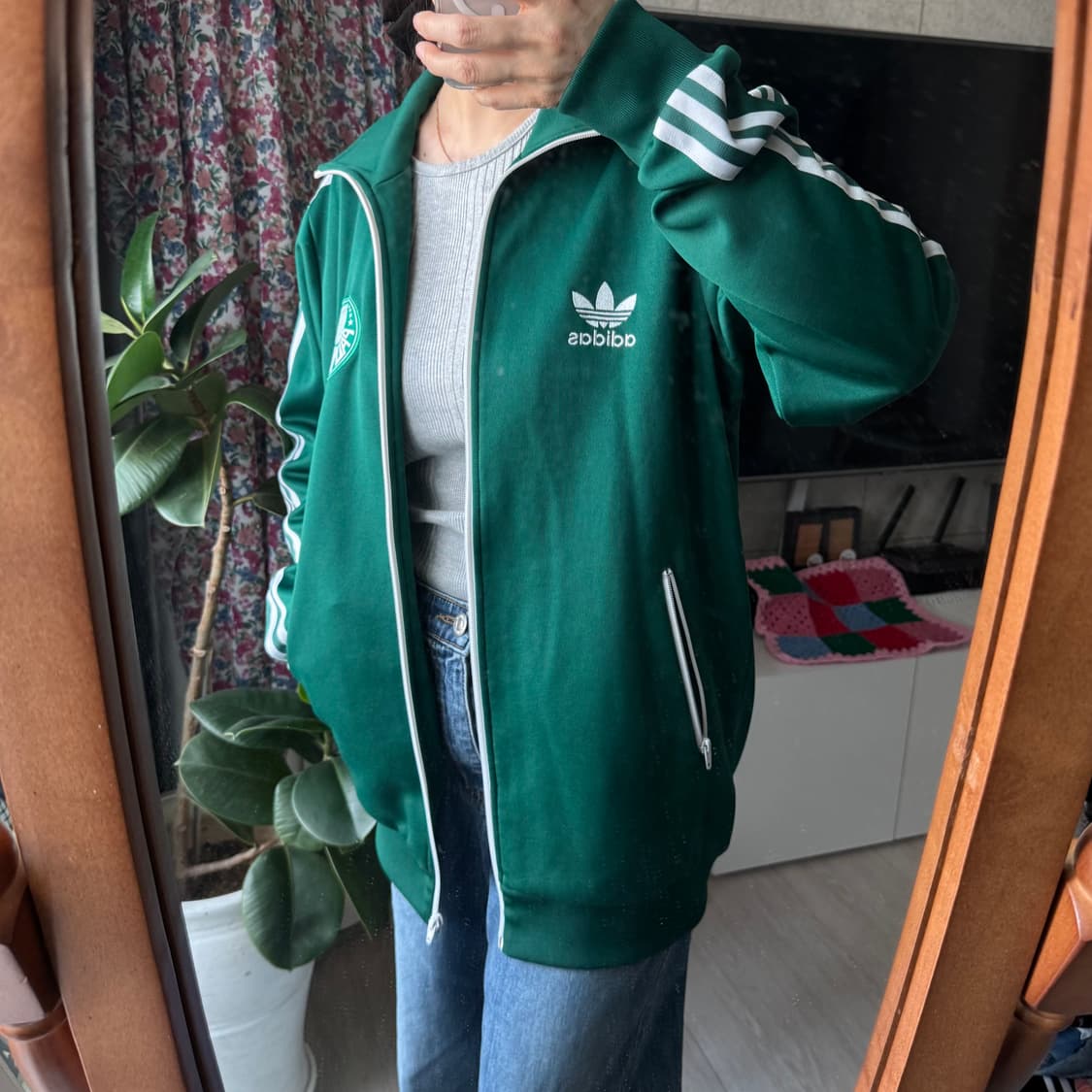 아디다스 그린 팔메이라스 콜라보 올드스쿨 트랙탑 져지 상품이미지6